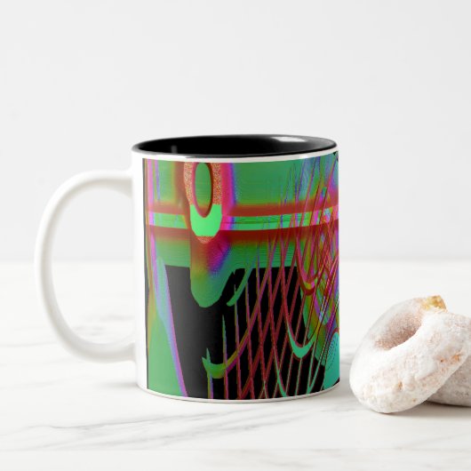 Mug de bascule Abstrait (Avec donut)