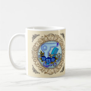 Mug de beautician Fancy Blue Pansy