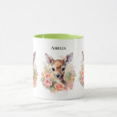 Mug De Beaux Cerfs Entourés De Roses (Centre)