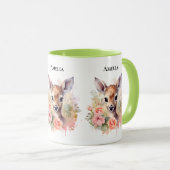 Mug De Beaux Cerfs Entourés De Roses (Devant droit)