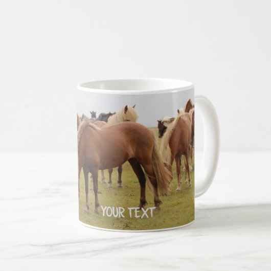 Mug De beaux chevaux bruns (Devant droit)
