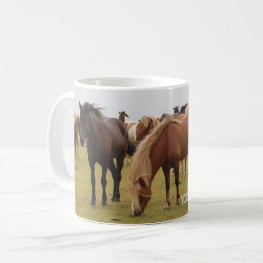 Mug De beaux chevaux bruns (Devant gauche)