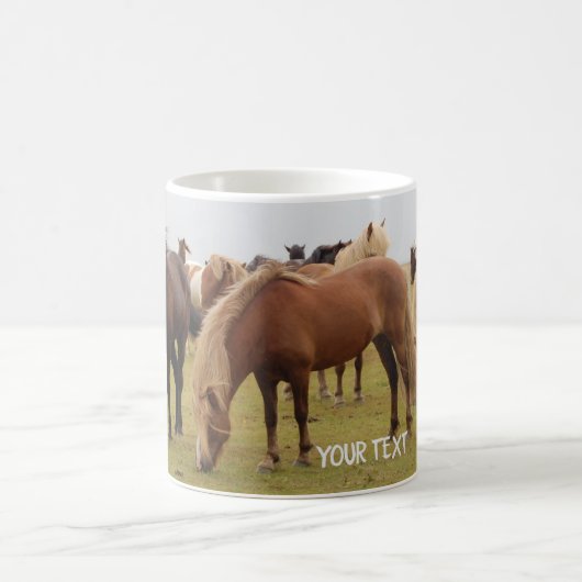 Mug De beaux chevaux bruns (Centre)