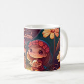 Mug De beaux elfes mignons jouent sous les champignons (Devant droit)