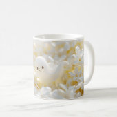 Mug De beaux petits fantômes au milieu des fleurs blan (Devant droit)