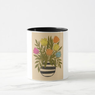 Mug De beaux tulipes vintage