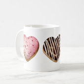 Mug de beigne en forme de coeur (Devant gauche)