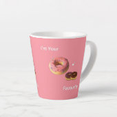 Mug de beigne rose et chocolat - Vibes du matin do (Angle droit)