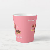 Mug de beigne rose et chocolat - Vibes du matin do (Devant)