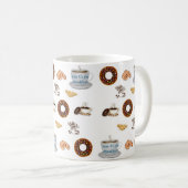 Mug de beignets de café joyeuse Mug d'anniversaire (Devant droit)