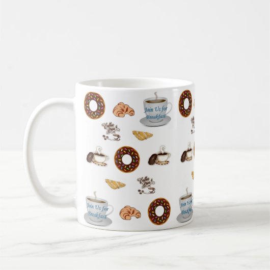 Mug de beignets de café joyeuse Mug d'anniversaire (Gauche)