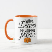 Mug De Belles Feuilles D'Automne Et Des Citrouilles S' (Gauche)
