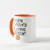 Mug De Belles Feuilles D'Automne Et Des Citrouilles S' (Devant gauche)