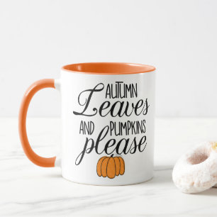 Mug De Belles Feuilles D'Automne Et Des Citrouilles S'