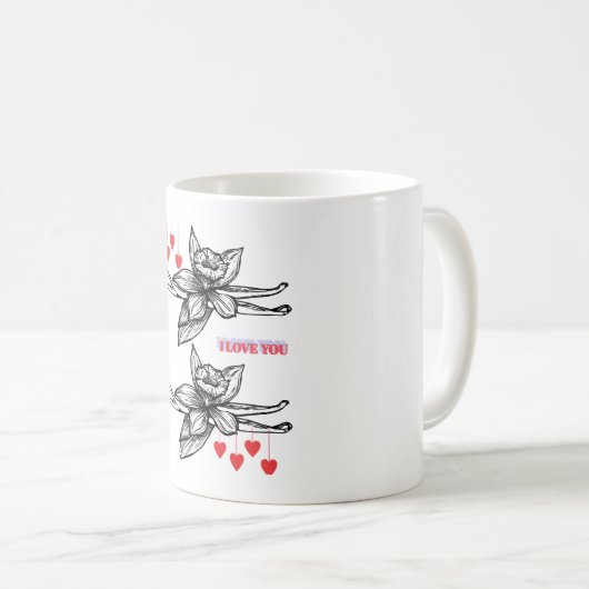 Mug de belles fleurs (Devant droit)