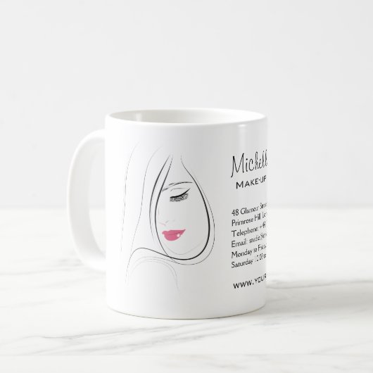 Mug De belles lèvres roses composent la marque de l'ar (Devant gauche)