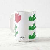 Mug De Belles Tulipes Rouges Au-Dessus Du Blanc (Devant gauche)