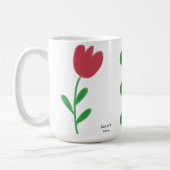 Mug De Belles Tulipes Rouges Au-Dessus Du Blanc (Gauche)