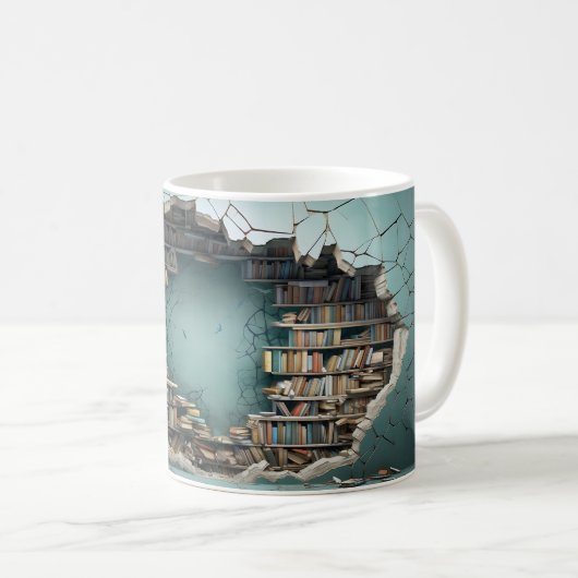 Mug de bibliothèque 3D (Devant droit)