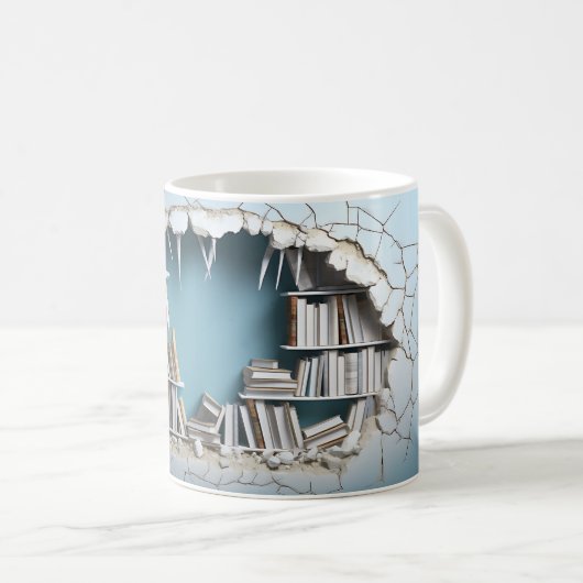 Mug de bibliothèque 3D (Devant droit)