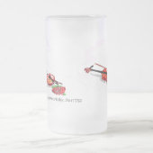 Mug de bière congelée : Violon avec un Rose (Centre)
