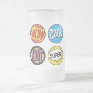 Mug de bière en verre poli positif