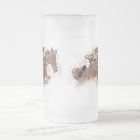 Mug de bière givrée : Gagne dans le sable (Centre)