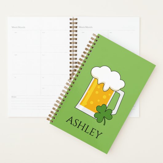 Mug de bière irlandaise avec Shamrock Clover | Per (Devant avec enveloppe)
