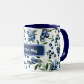 Mug de bleuets personnalisable (Devant droit)