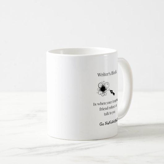 Mug de bloc de l'écrivain NANOWRIMO (Devant droit)