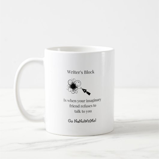 Mug de bloc de l'écrivain NANOWRIMO (Gauche)