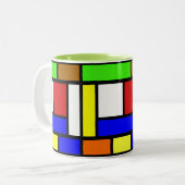 Mug de blocs colorés vibrants (Devant gauche)