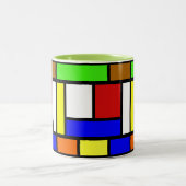 Mug de blocs colorés vibrants (Centre)