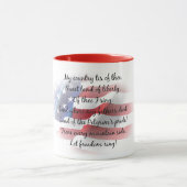 Mug de boisson américain Patriotique Personnalisé (Centre)