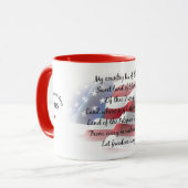 Mug de boisson américain Patriotique Personnalisé (Devant gauche)
