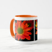Mug de boisson aux fleurs d'automne orange (Devant gauche)