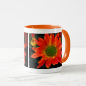 Mug de boisson aux fleurs d'automne orange (Devant droit)
