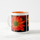Mug de boisson aux fleurs d'automne orange (Devant gauche)