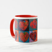 Mug de boisson "Coeurs rouges" (Devant gauche)