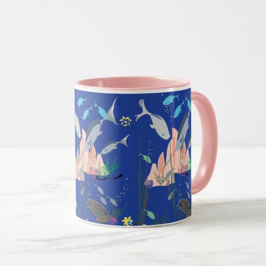 Mug de boisson d'été Skandia sous-marin (Devant droit)