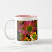 Mug de boisson Fleurs d'automne rose et jaune (Gauche)