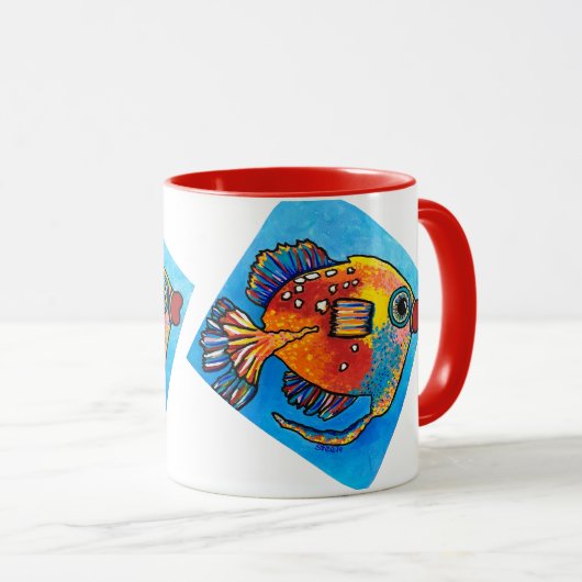 Mug de boisson "pêches" (Devant droit)
