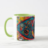 Mug de boisson 'rarement vu triangle poisson' (Gauche)