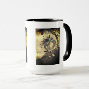 Mug de boisson vintage Halloween sorcière