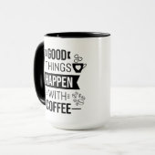 Mug De bonnes choses se passent avec le café positif c (Devant gauche)