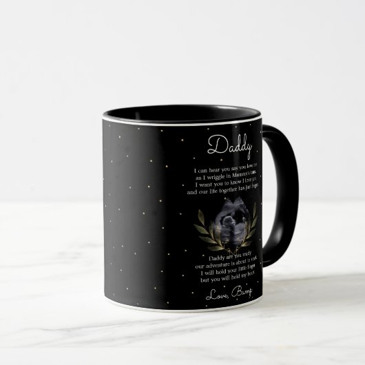 Mug De Bump à Papa Message Gold Leaf Black (Devant droit)