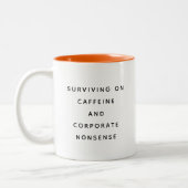 Mug de bureau amusant avec des citations sarcastiq (Gauche)