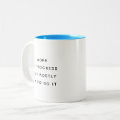 Mug de Bureau Drôle avec des Citations de Travail  (Devant gauche)