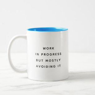 Mug de Bureau Drôle avec des Citations de Travail 