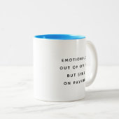 Mug de Bureau Drôle avec des Citations de Travail (Devant droit)